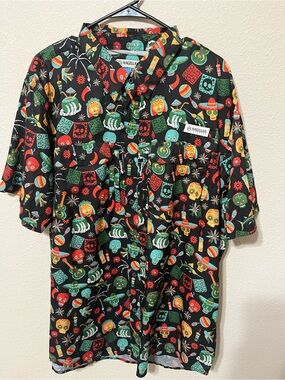 Magellan Outdoors Men’s Black Short-Sleeve Printed Camp Shirt